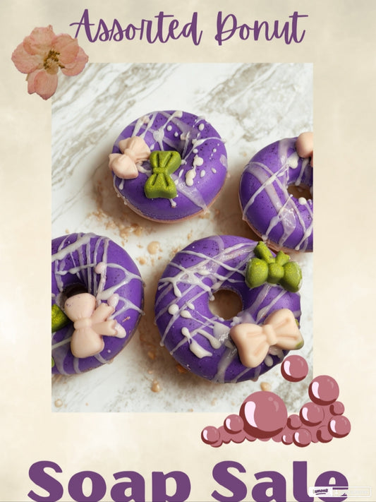Assorted Donut and Heart Shape Body soap