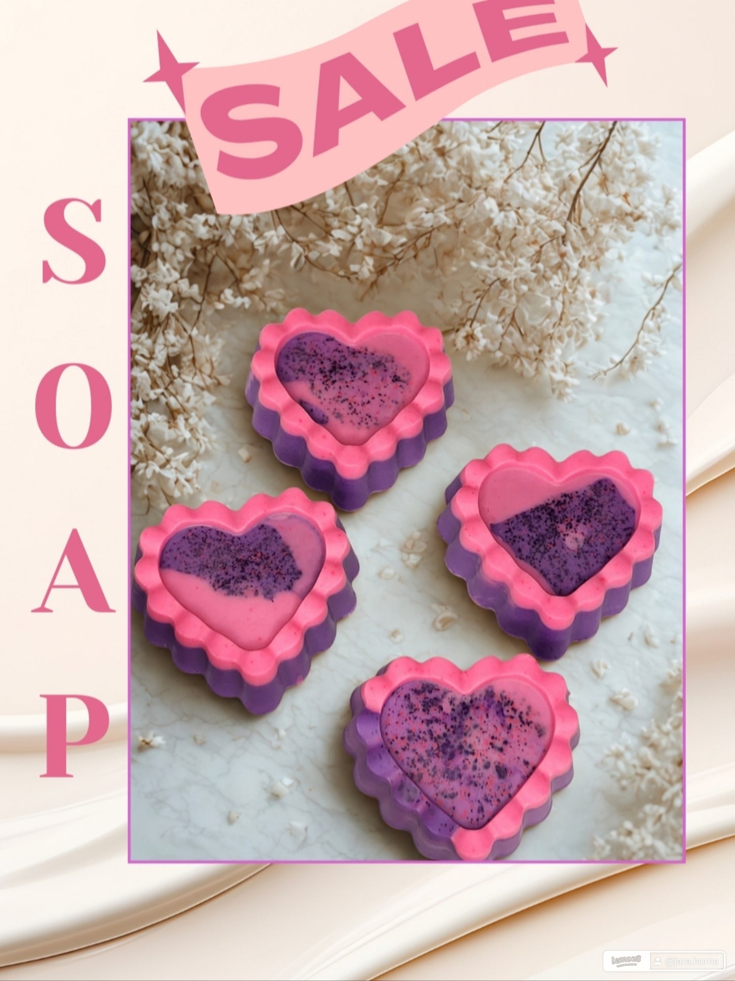 Assorted Donut and Heart Shape Body soap